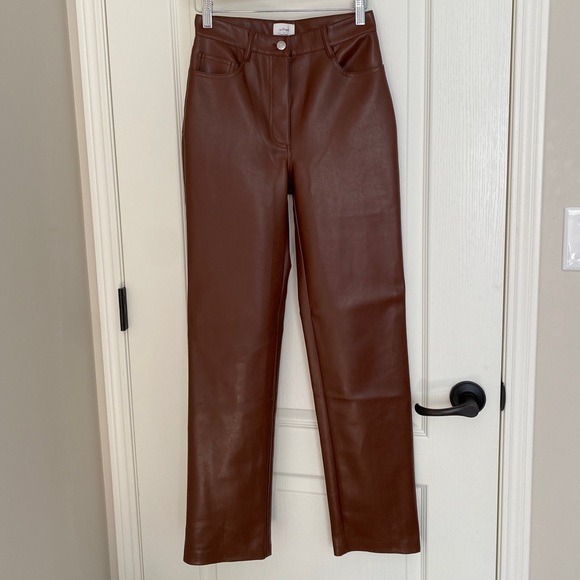 ARITZIA MELINA VEGAN LEATHER PANT - Picture 2 of 4